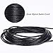 Tenn Well Nylon Satin Cord, 295 Feet 2mm Black Silky Rattail Cord Necklace String for Jewelry Making, Bracelets, Necklaces, Lanyards, Keychains, Beading