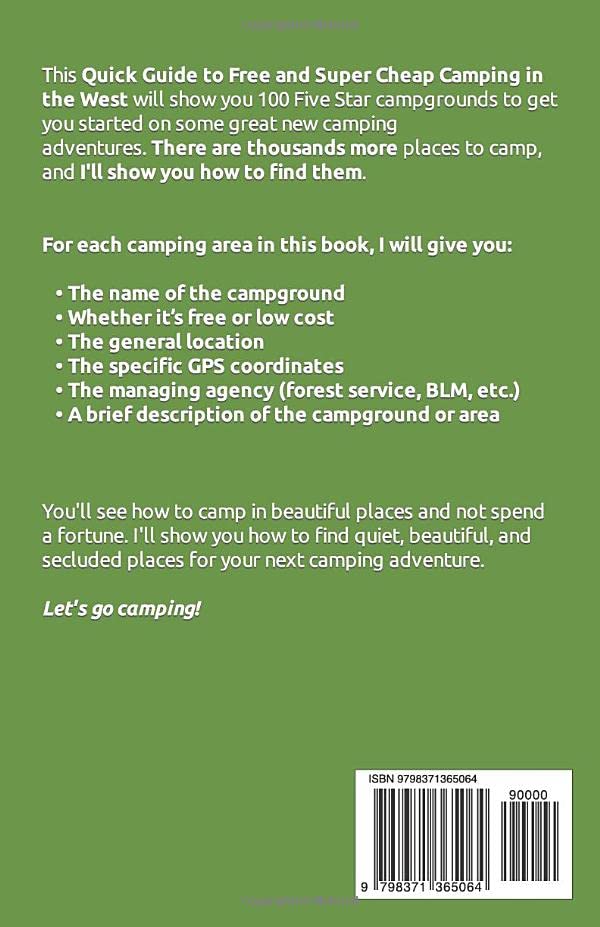 Miniatura 2 de QUICK GUIDE TO FREE AND SUPER CHEAP CAMPING IN THE WEST 100 Five Star Campsites for Van Camping, RV Camping, Tent Camping, Boondocking, Nomad Life