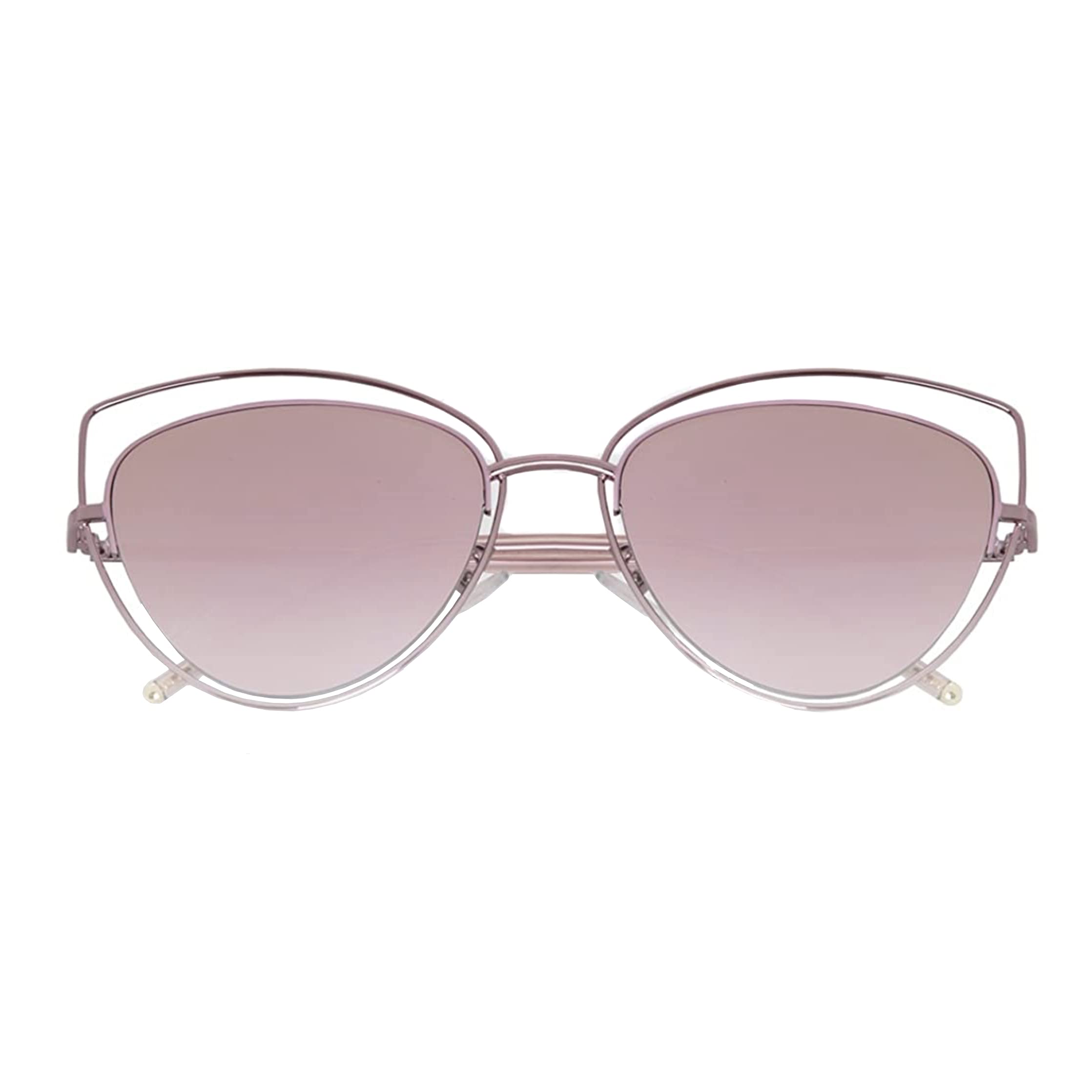 Womens Cat Eye Mirror Fashion Sunglasses (Pink)