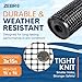 Hardware Mesh Screen & Fence Roll (3' x 25' - Black) - Plastic Indoor or Outdoor Balcony, Patio & Porch Netting - Safety Barrier to Protect Pets & Kids Around The Home