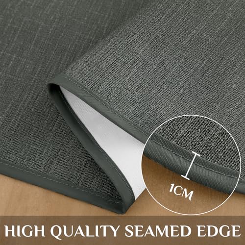 Image of Softalker Vinyl Tablecloth Rectangle, Outdoor 100% Waterproof Oil Proof Plastic Edge Binding Table Cloth, Heavy Duty Thick Wipeable PVC Table Covers for Picnic Dining Party - 54 x 120 Inch, Black