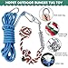 HOPET Dog Outdoor Bungee Hanging Toy, Tether Tug of War Toys for Medium to Large Dog to Exercise, Durable Interactive Tug Toy, Dog Rope Toys
