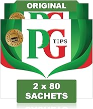 PG Tips Original, Black Tea, Individual Tea Bags, Full-bodied and Refreshing Taste, Vitality, 160 Individual Tea Bags