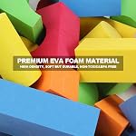 Foam Building Blocks for Toddlers 2-4, 81 Pieces EVA Soft Stacking Blocks Toy Set, Early Learning Construction Toys & Gifts for Kids, Boys & Girls 18+ Months