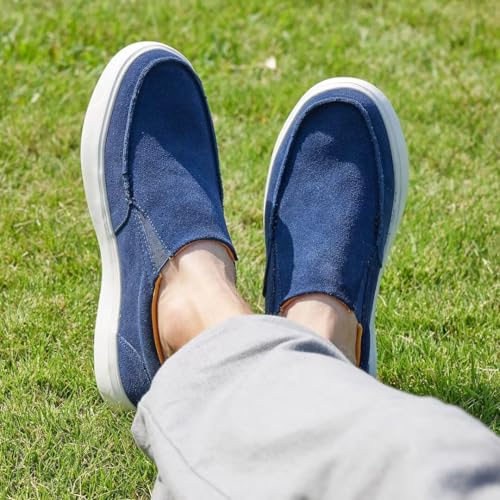 Image of OrthoComfoot Men's Orthopedic Slip-Ons Shoes, Light-Weight Arch Support Walking Loafers with Anti Slip Sole, Comfortable Casual Slip on Shoes for Foot and Heel Pain Relief