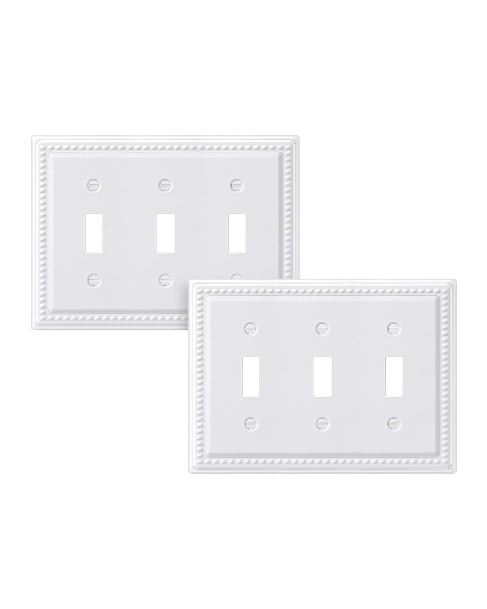 Placas de interruptor triple DEWENWILS de metal blanco para salones y cocinas