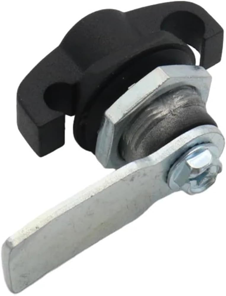 Zinc Alloy Tongue Lock Commercial Cabinet Equipment Electrical Industrial Distribution Box Switch Door(Zinc Alloy Black-3)