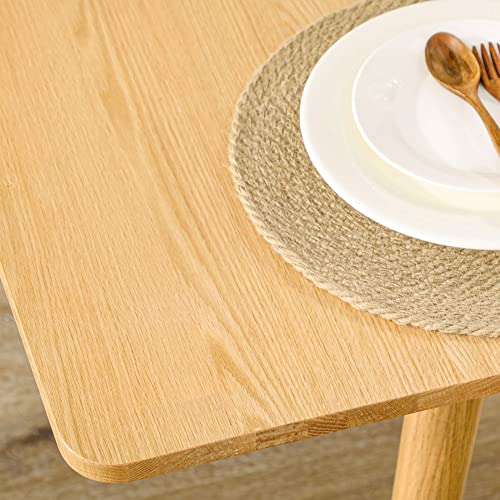 Homcom 31.5"/51" Folding Dining Table, Resizing Space Saving Table With Easy To Clean Surface, Small Kitchen Table, Wood Dining Table For 4–6 People, Oak #TOP6