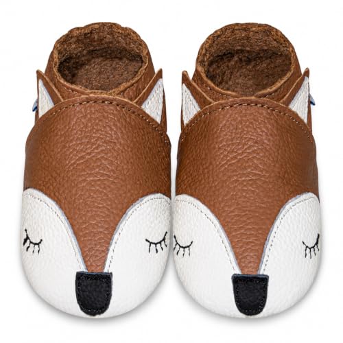 YIHAKIDS Chaussures Bébé Filles Garçons(Marron Renard, 12-18 Mois)