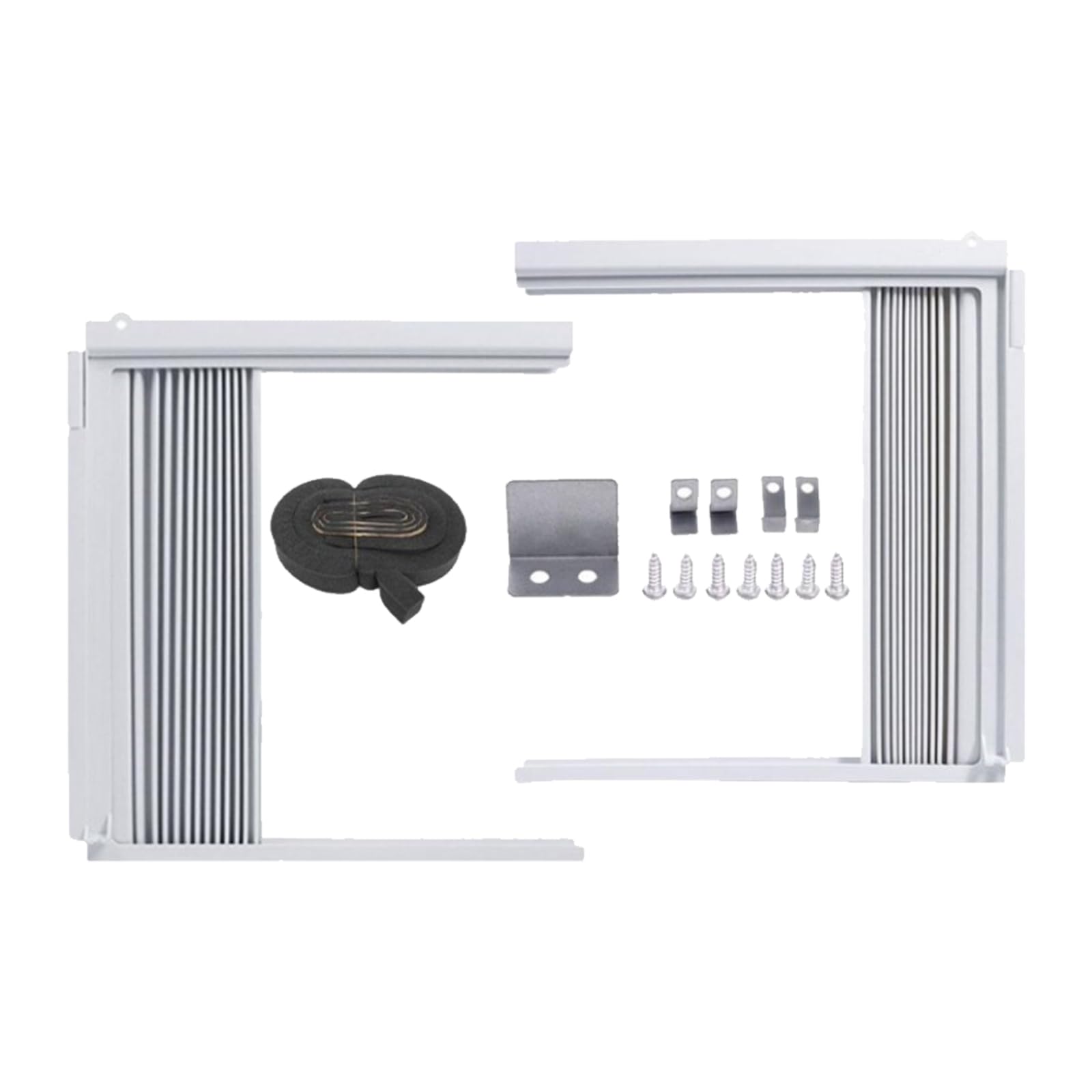 Aislamiento de ventana flexible para aire acondicionado con paneles deflectores ajustables