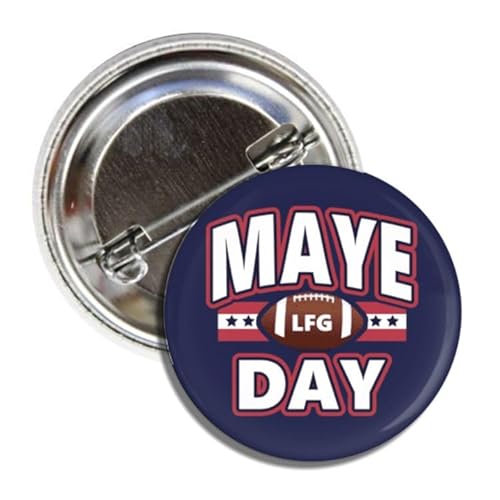 It's Drake Maye Day In Boston �t�b�g�{�[���t�@�� �R���N�^�[�p �{�^���s�� �l�C�r�[�u���[ 1.50�C���`