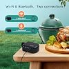 Wi-Fi & Bluetooth BBQ Smoker Temperature Controller with Automatic Smoker Fan, INKBIRD ISC-027BW Grill Thermometer with 4 Probes for Big Green Egg, Kamado Joe, Primo, Vision Grill, Akorn Kamado, Weber