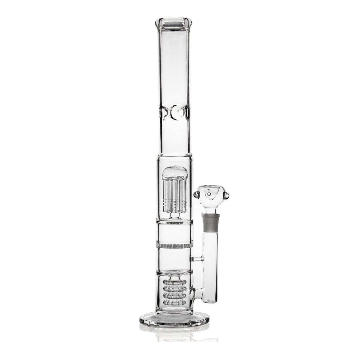 Tuyau en verre pour fumer avec attrape-cendres Percolateur en verre Bong
