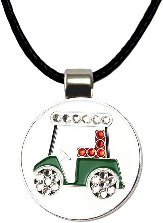 Review PINMEI Golf Ball Marker Exquisite Crystal Golf Necklace with Black Cotton Cord Review PINMEI Golf Ball Marker Exquisite Crystal Golf Necklace with Black Cotton Cord