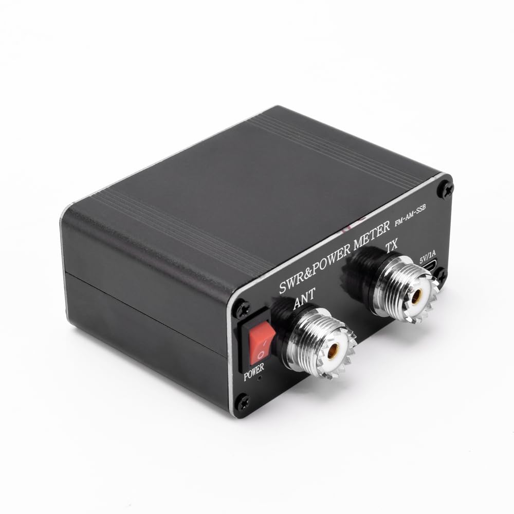 Compteur SWR 120W, Compteur de Puissance à Ondes Stationnaires, Compteur de Puissance Numérique avec écran OLED pour les Amateurs de Radioamateur