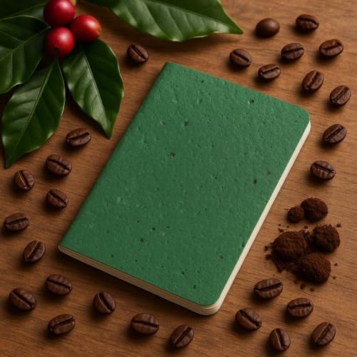 Image of 10 Pack- Coffee Husk A6 Small Notebook Diary Pocket Sized Set I 640 Lined Papers I Bulk Journal Book for Office School College