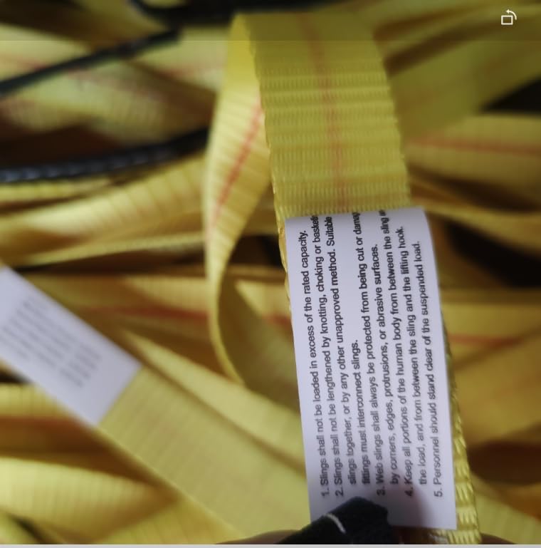 Miniatura 8 de Paquete de 2 correas de elevación de 1 x 6 pies, trabillas reforzadas de 1 pulgada y 6 pies, correa de protección de árboles de 8000 libras de