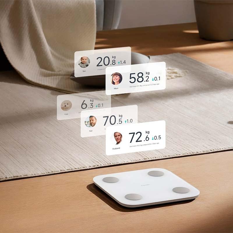 Xiaomi Mi Body Composite Scale S400 | Bilancia intelligente per grasso corporeo e muscolo | Bilancia da bagno digitale con Bluetooth 5.0 | Bilanciere bianco del peso corporeo | Compatibile con IOS e