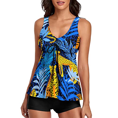 Genérico Mastectomia Banadores De Mujer Traje de baño Dividido de Talle de Nailon a Juego para Mujer BañAdor Rojo Mujer Sujetador Sexy (Blue, M)
