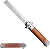 Stainless Steel Compact Portable Automatic Switch Folding Comb Mini Size Coarse Tooth Comb Scalp Comb Hair Comb Men Color: Mahogany Handle