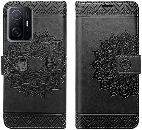 betterfon Mobile Phone Case for Xiaomi 11T / 11T Pro, Case 11T Pro/11T 5G – Flip Case Mobile Phone Case Flip Case with [Stand Function] [Card Slots] Compatible with Xiaomi 1T / 11T Pro, Black