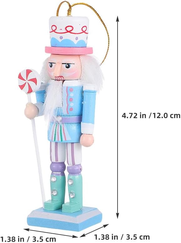 Cabilock 2 Sets Christmas Nutcracker Ornament Small Wooden Soldier Hanging Decorations Nutcracker Figure Ornament for Christmas Figure Decoration