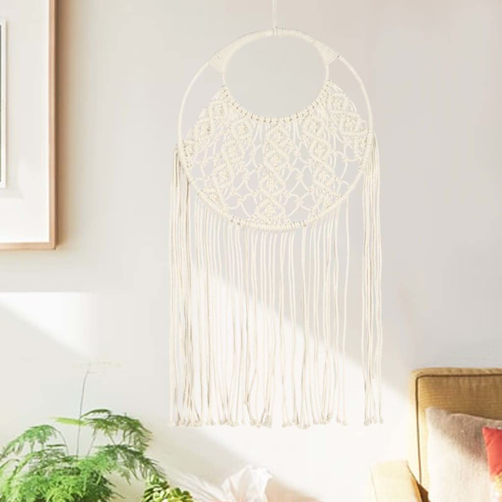 Cintre mural en macramé 40x80 cm en coton pour tapisserie de décoration intérieure