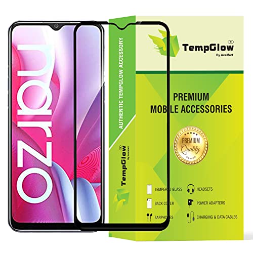 Image of Screen Protector for RealMe Narzo 20 / Narzo 20A (Black) Tempered Glass Edge-to-Edge 6D Screen Guard With Installation Kit