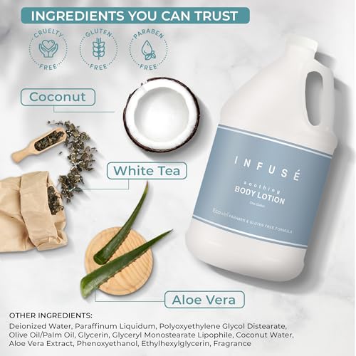 Image of Terra Pure Infuse Hotel Lotion | 1 Gallon | Designed to Refill Soap Dispensers (Set of 4 Gallons)