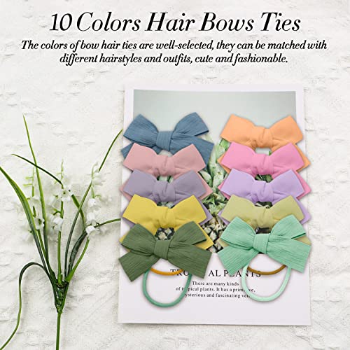 image for Scettar Baby Girl's Hair Clips, 20 PCS Cute Hair Bows with Gift Box Ba