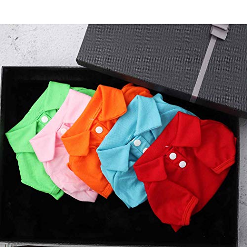 Petea Dog Shirts Pet Puppy Cotton Polo Shirt Basic T-Shirt Clothes For Dogs And Cats (M, Pink) #TOP1