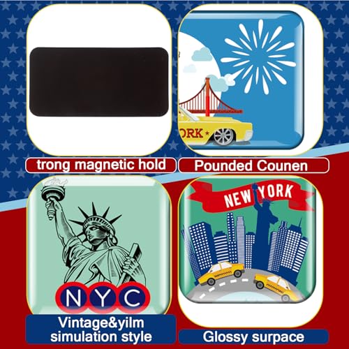 36 imanes decorativos New York para refrigerador miniatura 4