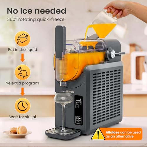 Image of Slushie Machine, No Ice Needed, INOVIVA 68 oz Frozen Drink Maker for Home with Self-Cleaning, 5 Preset Programs, Frozen Margaritas, Frappes, Milkshake, and More, (2025 Version)