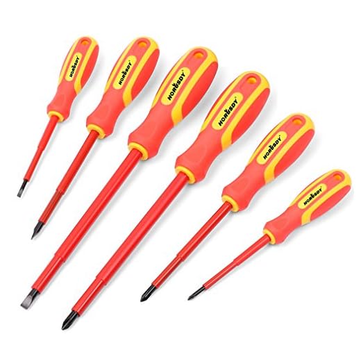 HORUSDY 6-Piece 1000v Insulated Screwdriver Set, Magnetic Tip Electrician screwdriver Set (Insulated Screwdriver Set)