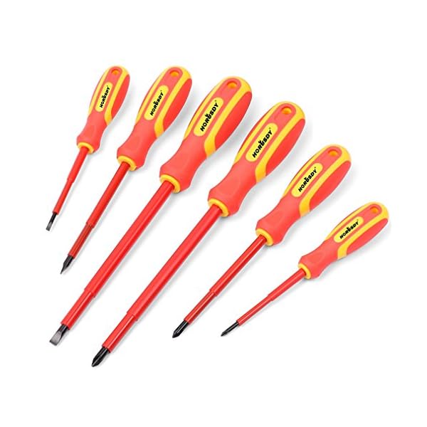 HORUSDY 6Piece 1000v Insulated Screwdriver Set, Tip