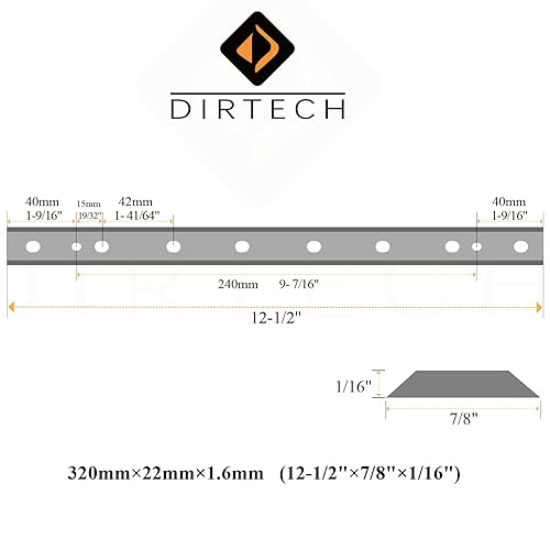 Miniatura 2 de Cuchillas cepilladoras HSS de 12-1/2 pulgadas para cepilladora de grosor DeWalt DW734 Reemplazo para cuchillos cepilladores DW7342, cortadores de