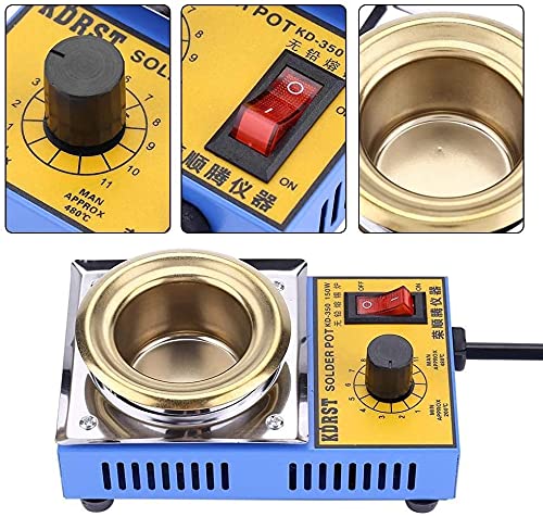 Image of Solder Pot Soldering Desoldering Bath - Titanium Plate 220V 300W 200-480C Electric Soldering Irons (3 Inch Pot)