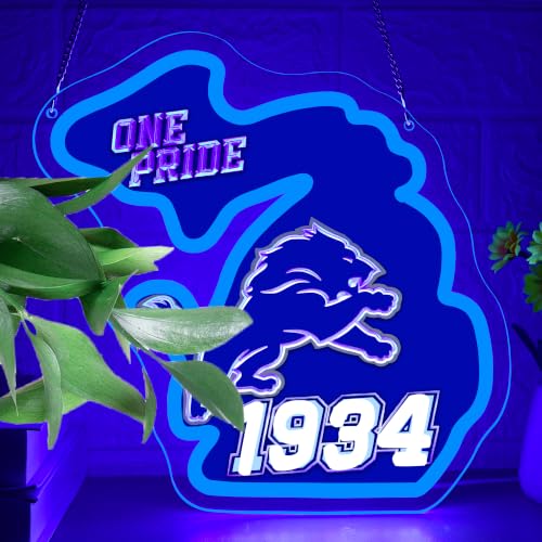 Image of Football Neon Sign for Wall Decor Football Logo Neon Light for Man Cave