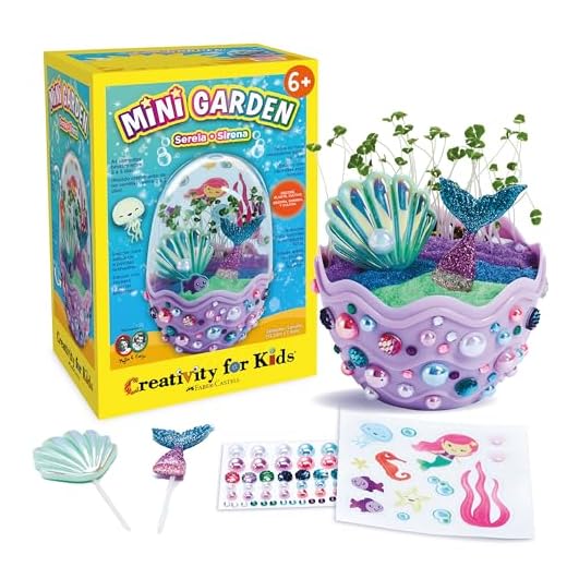 Creativity For Kids, Faber-Castell, Mini Jardim Mágico Encantado De Sereia, Estimula A Criatividade E Curiosidade, Para Crianças A Partir De 6 Anos.