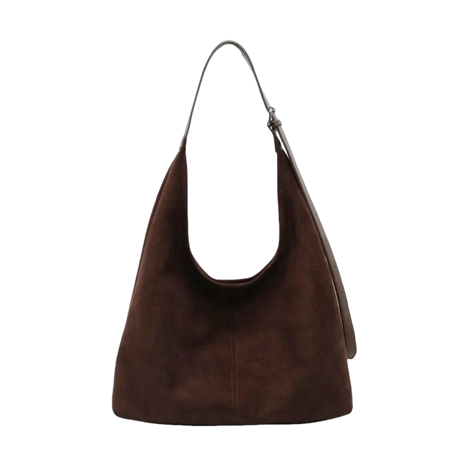 Borsa Donna A Secchiello retrò di Grande capacità Tracolla Singola da della Stagione Autunno Inverno caffè