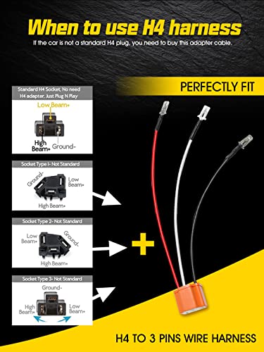 Mayello 4X6 Led Headlights Dot Approved Hi/Lo Sealed Beam With Drl Amber Turn Signal Light Replacement Assembly H4651 H4652 H4656 H4666 H6545 Compatible With Freightliner Peterbilt Kenworth-Chrome #TOP7