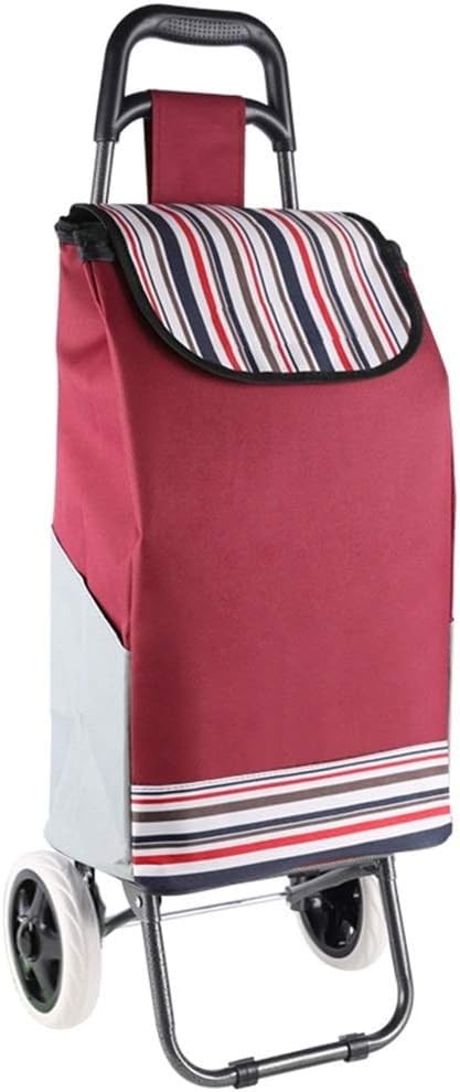 Carro ligero de hierro plegable para compras, tela impermeable, plegable para viaje