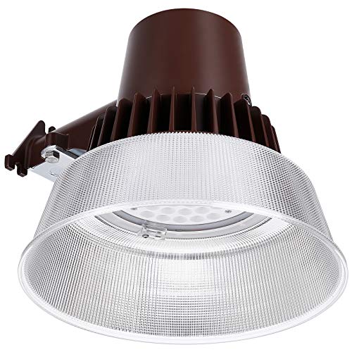 LEONLITE LED Barn Light 50W, Anti-Glare Cover Included, Dusk to Dawn Yard Lighting with Photocell, IP65 Waterproof for Outdoor Security/Area Light, 5000K Daylight