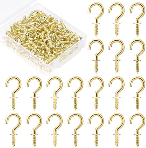 120 Stück Schraubhaken Set Edelstahl - 5 Größen Für Decke & Wand