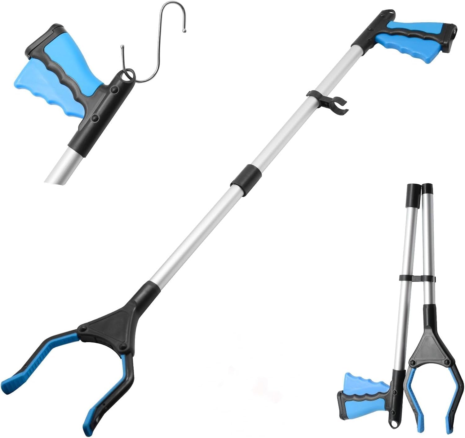 Szczypce zaciskowe, narzędzia do podnoszenia z magnetyczną końcówką dla osób starszych, składane urządzenie zapobiegawcze, 82 cm, do przechowywania przedmiotów wewnątrz i na zewnątrz