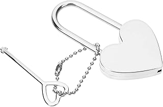 DOITOOL Heart Shaped Lock Wishing Lock Backpack Suitcase Mini Suitcase Mini Padlock Metal Lock Backpack Padlocks Heart-Shaped Key Lock