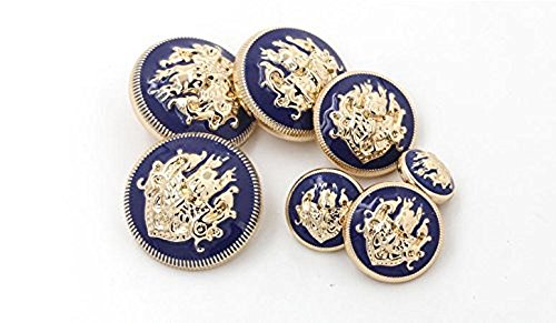 10PCS Clothes Buttons, Fashion Sewing Button Round Shaped Metal Button Set for Men Women Blazer Coat, Uniform, Shirt - Image 4