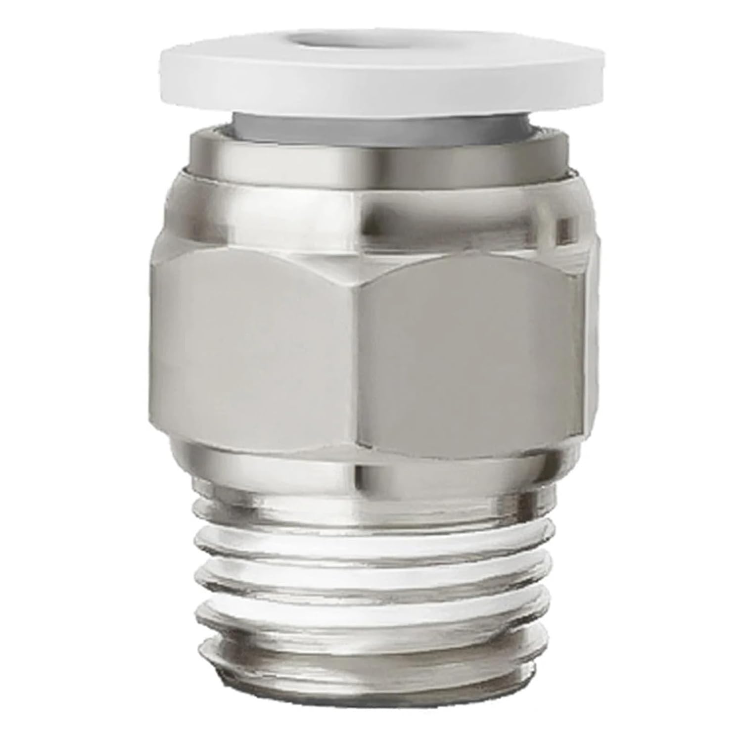 White PC Pneumatic Quick Coupling Hose Air Tube 4 6 8 10 12mm Quick Coupling Male Thread 1/4" 1/2" 1/8" 3/8" BSPT PC 8-02 10-02(PC6-03)