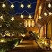 Samyoung 50 LED Star String Lights, Outdoor Twinkle Star Lights Battery Operated Waterproof 17 FT for Party Halloween Christmas New Year Garden Decoration, Warm White