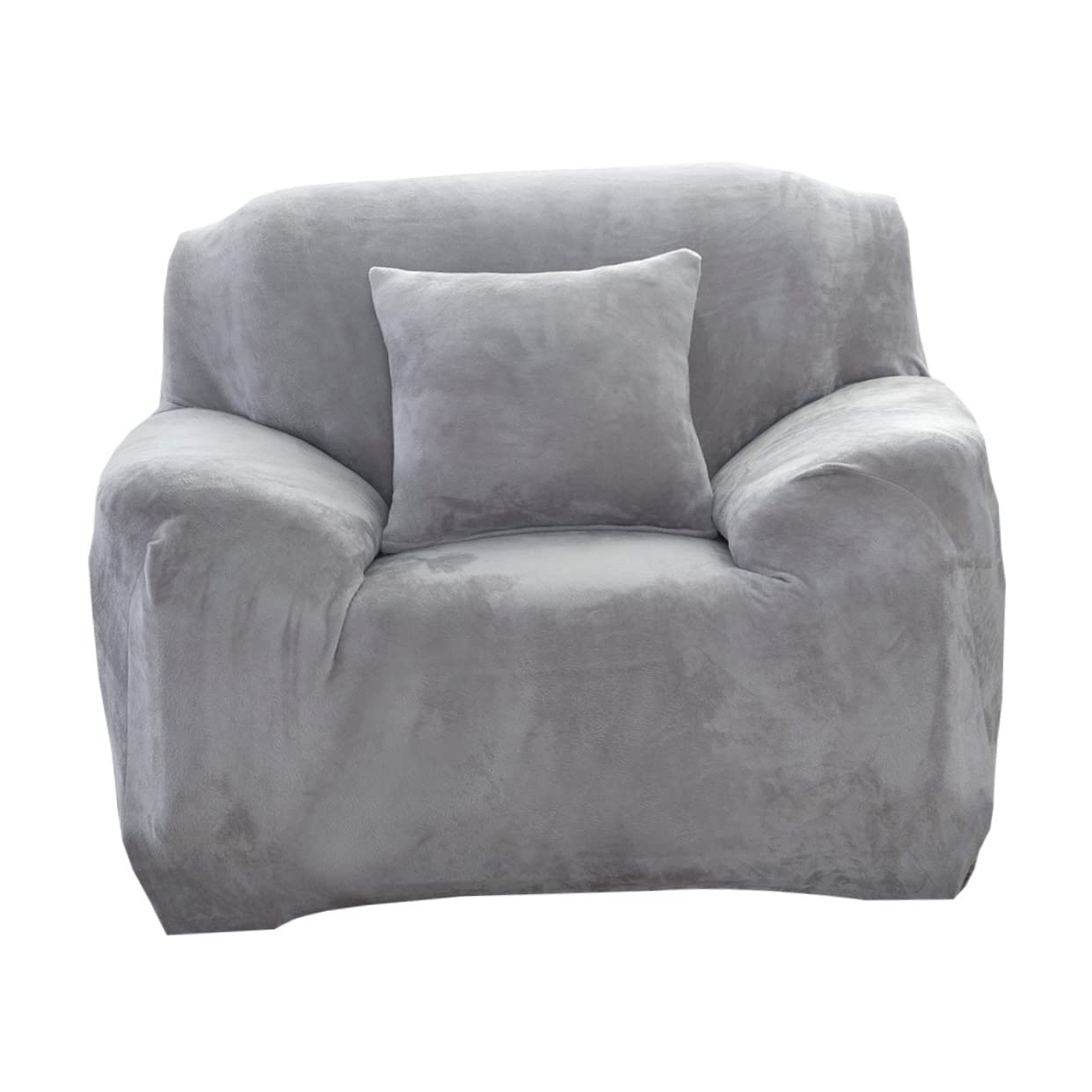 Housse de canapé extensible épaisse anti-griffures pour fauteuil gris
